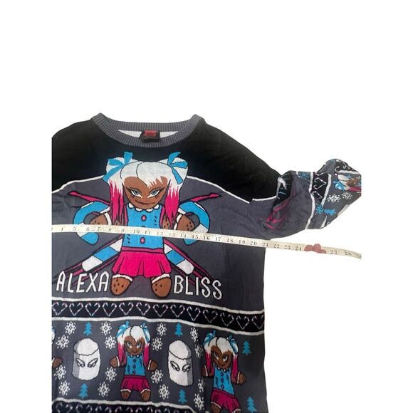 OFFICIAL WWE AUTHENTIC ALEXA BLISS "NO COCOA, NO BLISS" UGLY HOLIDAY SWEATER Sz - Picture 4 of 6